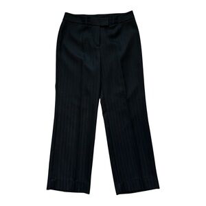 Tahari ASL Wide Leg Black Tone-on-Tone Pinstripe Women's Dress Pants